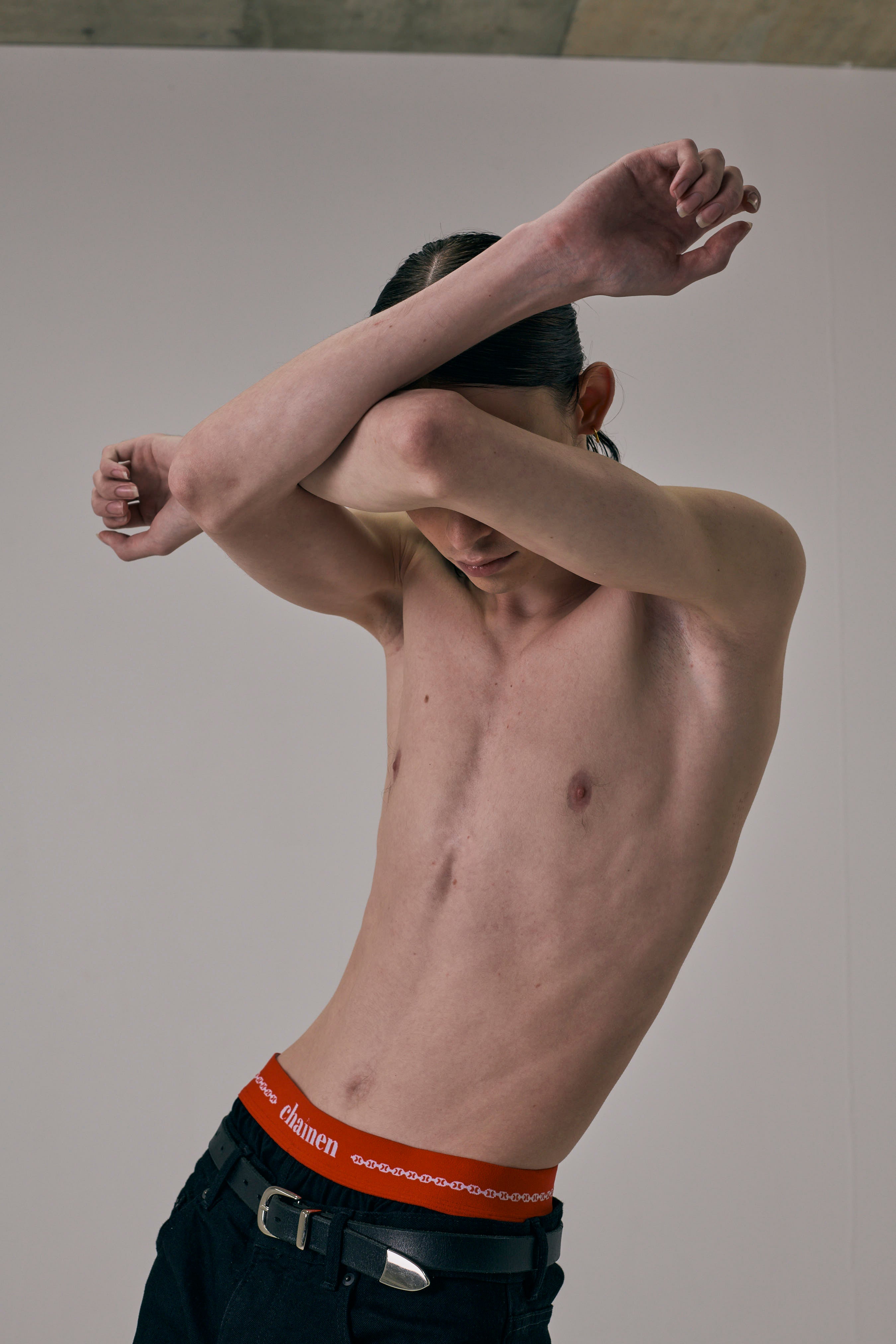 boxer trunks<br>  (white line&red line set)